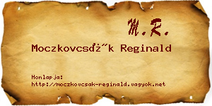 Moczkovcsák Reginald névjegykártya